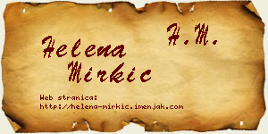 Helena Mirkić vizit kartica